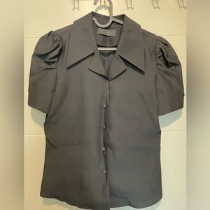 Classic Co Black Puff Sleeve Blouse